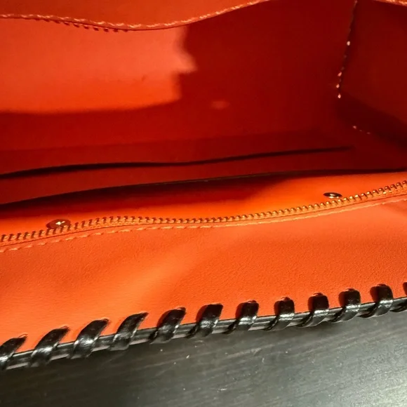 Upcycled Hermès Orange and Black Tote Bag - Picture 6 of 6